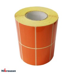 لیبل (برچسب) پی وی سی (صدفی) دو ردیفه نارنجی PVC Label 34×51