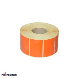 لیبل (برچسب) پی وی سی(صدفی) تک ردیفه نارنجی PVC Label 34×51