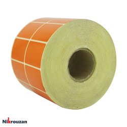 لیبل (برچسب) پی وی سی (صدفی) دو ردیفه نارنجی PVC Label 30×45