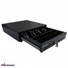 کشوی پول ۴ خانه مشکی اسکار مدل OSCAR OCH-410 RJ11 W/MS-With Bell (زنگدار ریل فلزی)