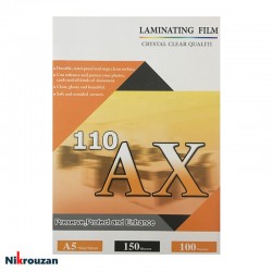 طلق پرس AX (آ ایکس) 110 براق مدل 150 میکرون سایز A5 بسته 100 عددی