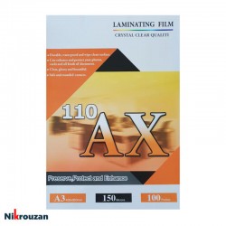 طلق پرس AX (آ ایکس) 110 براق مدل 150 میکرون سایز A3 بسته 100 عددی