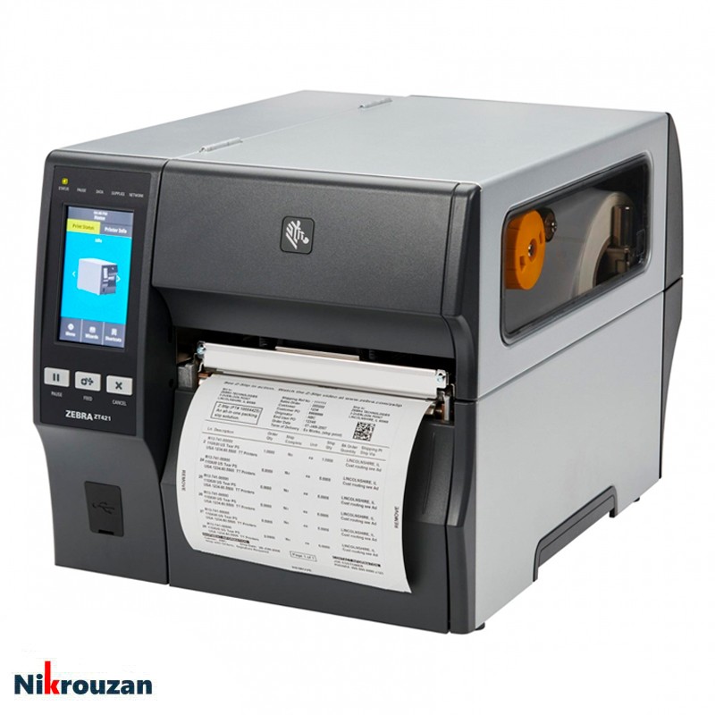 پرینتر لیبل زن صنعتی زبرا مدل Zebra ZT421 پرینتر لیبل زن صنعتی زبرا مدل Zebra ZT421