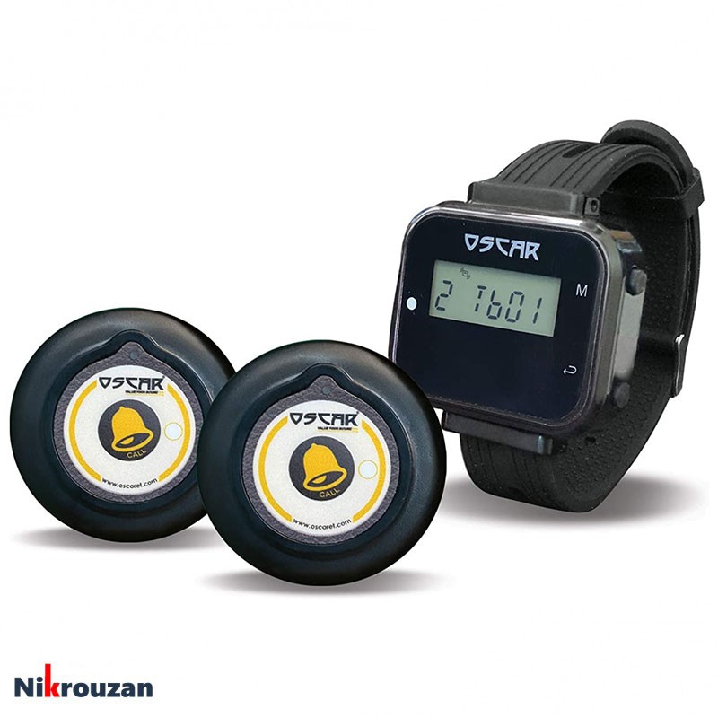 پیجر فراخوان گارسون (ساعت مچی) اسکار مدل OSCAR WPR100 Wristband Pager پیجر فراخوان گارسون (ساعت مچی) اسکار مدل OSCAR WPR100 Wristband Pager
