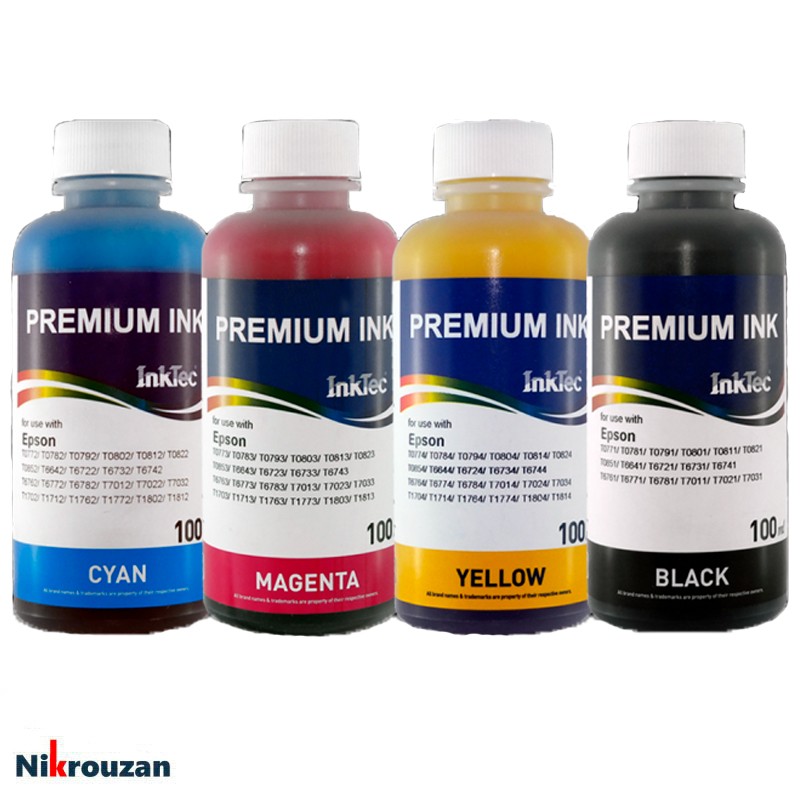 جوهر چهاررنگ اینک تک (خارجی) برای پرینترهای اپسون مدل Epson Inktec 100ml جوهر چهاررنگ اینک تک (خارجی) برای پرینترهای اپسون مدل Epson Inktec 100ml