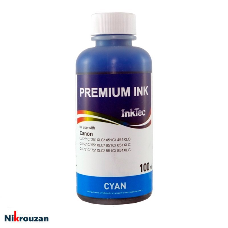 جوهر آبی اینک تک (خارجی) برای پرینترهای کانن مدل Canon Inktec 100ml جوهر آبی اینک تک (خارجی) برای پرینترهای کانن مدل Canon Inktec 100ml