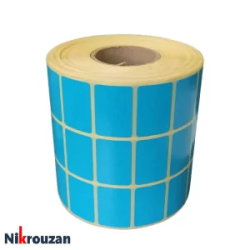 لیبل (برچسب) کاغذی رنگ آبی سه ردیفه 31×21 Blue Paper Label