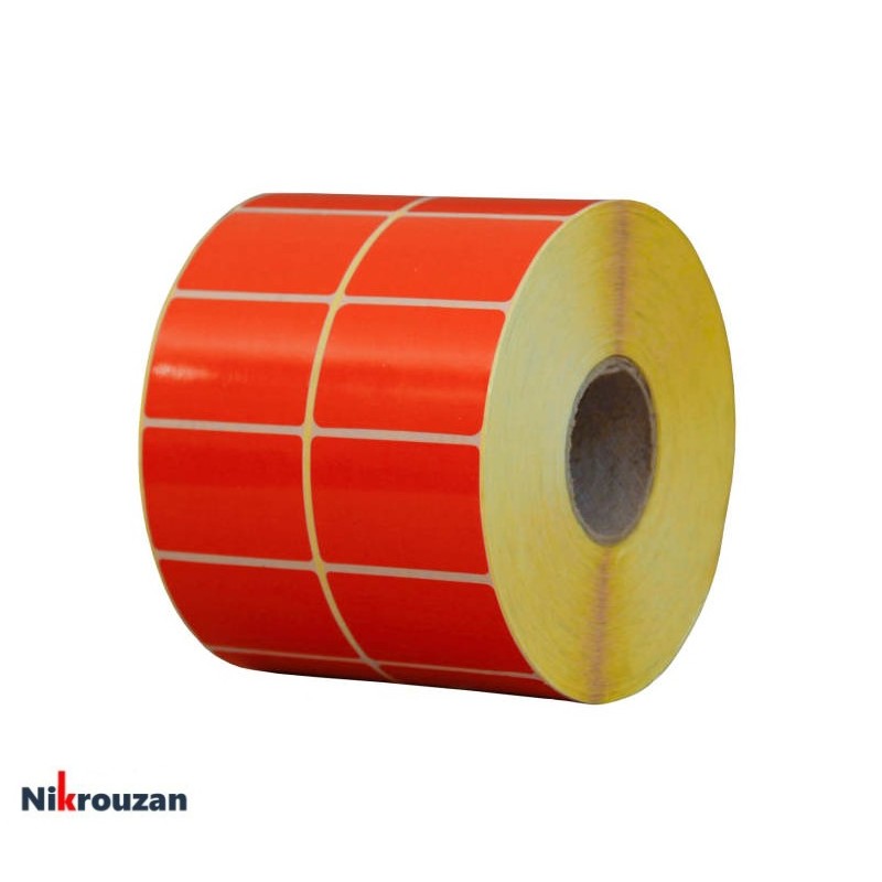 لیبل (برچسب) کاغذی رنگ قرمز دو ردیفه 51×34 Red Paper Label لیبل (برچسب) کاغذی رنگ قرمز دو ردیفه 51×34 Red Paper Label