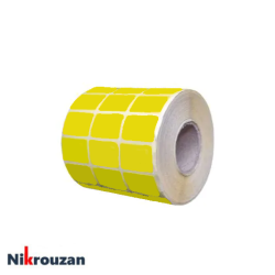 لیبل (برچسب) کاغذی رنگ زرد سه ردیفه 31×21 Yellow Paper Label