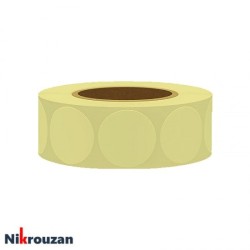 لیبل ترانسپارنت (شیشه ای) دایره ای به قطر ۵ سانتی متر (۵۰ میلی متر) 1000 عددی Round Transparent Label 50mm