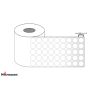 لیبل ترانسپارنت (شیشه ای) دایره ای به قطر ۵ سانتی متر (۵۰ میلی متر) 1000 عددی Round Transparent Label 50mm