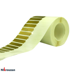 لیبل (برچسب) جواهر طلایی دم شیشه ای پی وی سی (PVC) 1000 عددی Golden Jewelry Tag