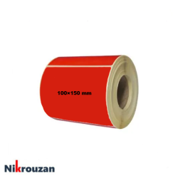 لیبل (برچسب) کاغذی رنگ قرمز 500 عددی تک ردیفه 150×100 Red Paper Label